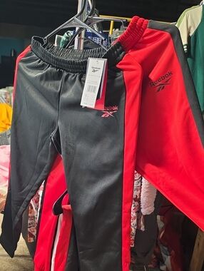 2 Pack Reebok Boys Black and Red Athletic Track Pants